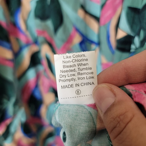 Rusttydustty Shift Dress Womens 2XL Florals Hawaiian V-Neck Boho Tunic Babydoll - Picture 9 of 14